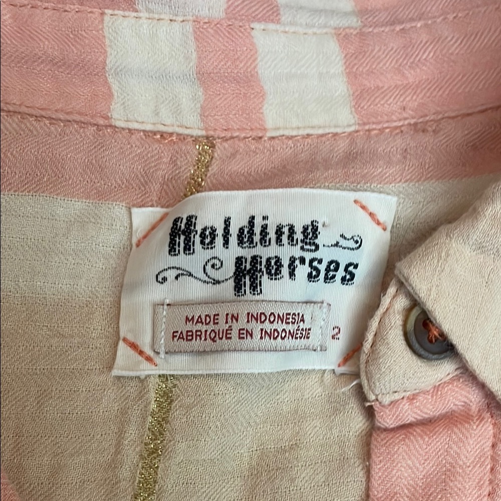 Anthropologie Holding Horses Gailen Plaid Long Sleeve Button Down Blouse - Picture 6 of 6